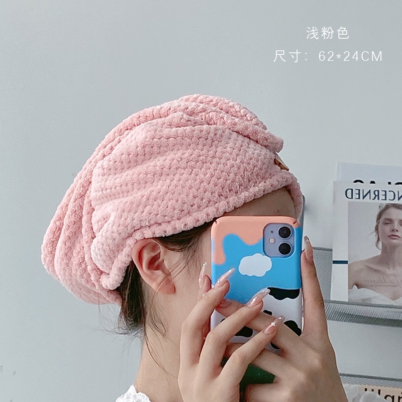 純色幹發帽超強吸水速乾女加厚洗頭浴帽新款包頭發毛巾洗頭巾-細節圖7