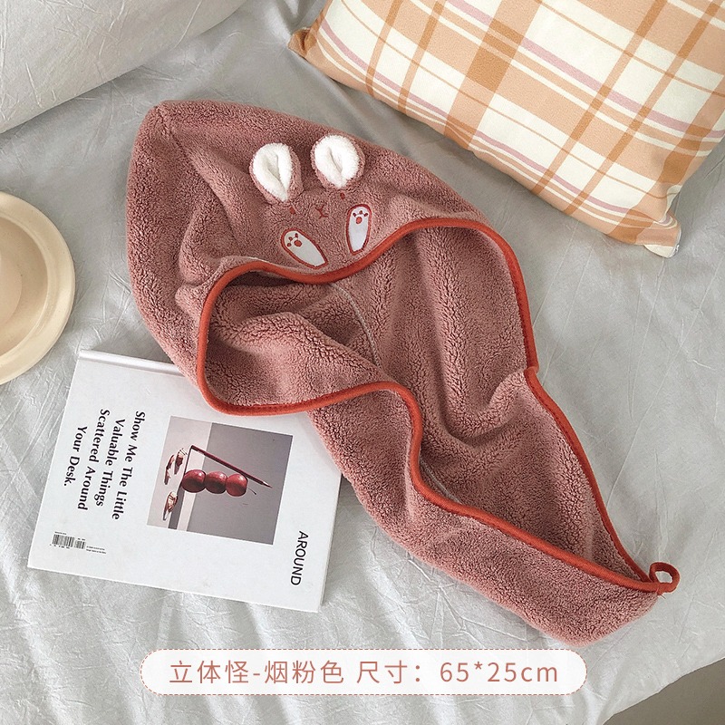 可愛幹發帽女夏超強吸水速幹包頭巾加厚浴帽洗頭幹發巾擦頭發毛巾-細節圖8