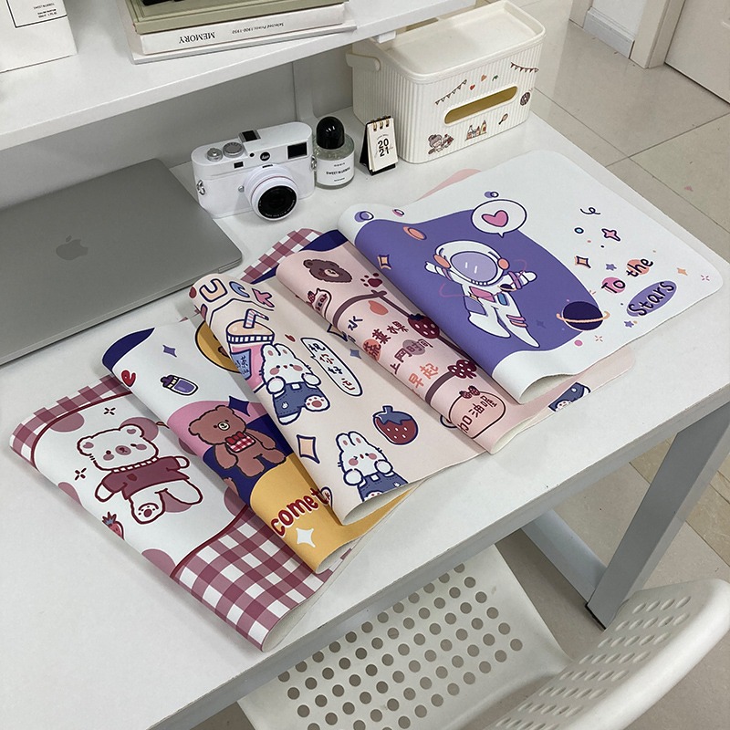創意鼠標墊超大女生護腕辦公防滑書桌墊加厚電腦筆記本鍵盤軟墊-細節圖5