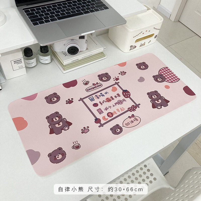 創意鼠標墊超大女生護腕辦公防滑書桌墊加厚電腦筆記本鍵盤軟墊-細節圖7