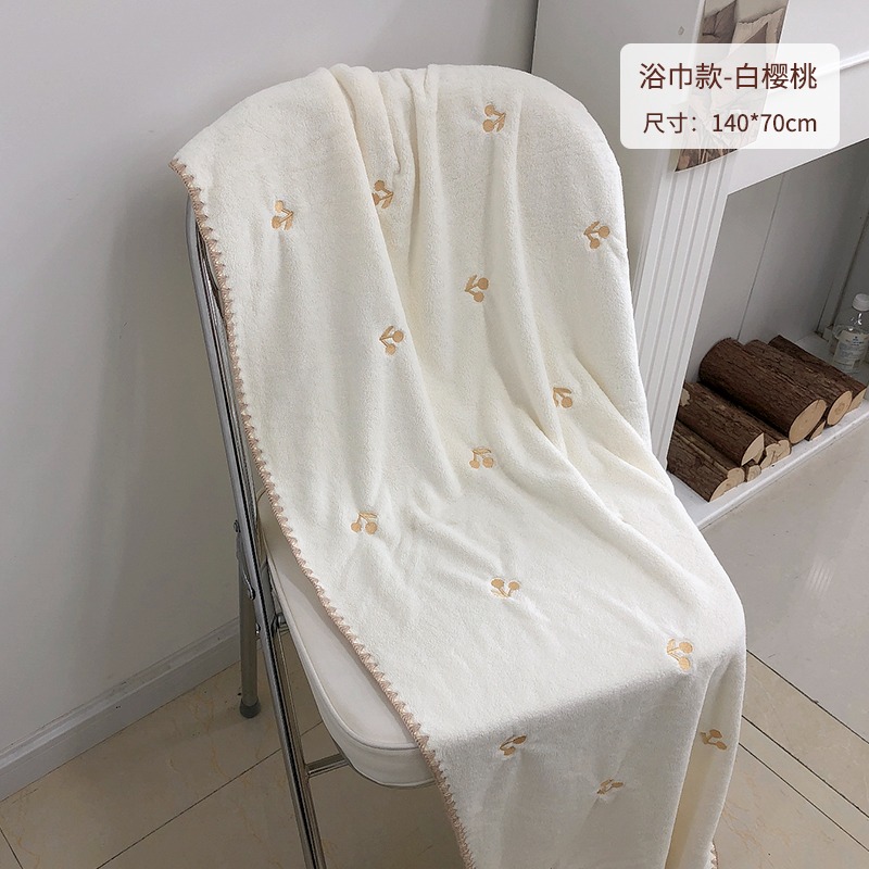 超軟浴巾女夏家用速幹吸水裹巾可穿可裹大人珊瑚絨洗澡大毛巾薄款-細節圖9
