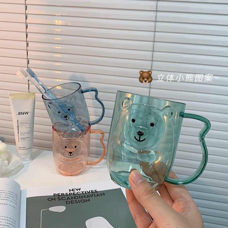 可愛牙杯漱口杯子家用女牙具杯刷牙洗漱杯塑料宿舍牙缸情侶牙刷杯-細節圖3