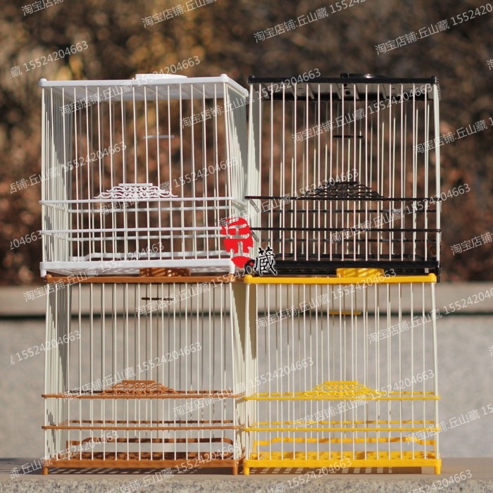 二代塑鋼鳥籠板頂南秀繡眼鳥籠山雀芙蓉金青玻璃鋼方籠洗澡籠-細節圖3