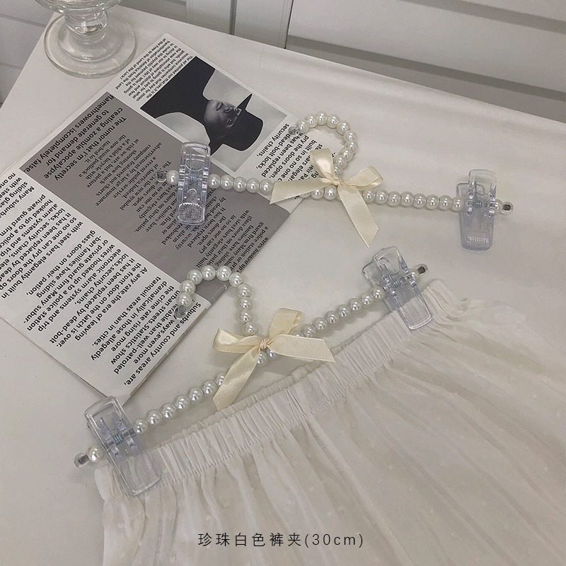 ins珍珠衣架家用掛衣服撐子落地臥室網紅涼衣架女裝褲夾陽臺宿舍-細節圖7