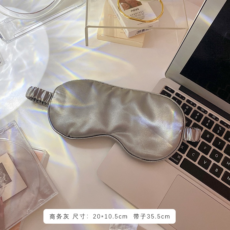 ins透氣雙面遮光眼罩睡眠專用緩解眼疲勞仿真絲護眼睡覺學生男女-細節圖6