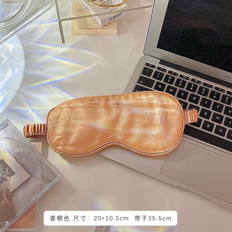 ins透氣雙面遮光眼罩睡眠專用緩解眼疲勞仿真絲護眼睡覺學生男女-細節圖9
