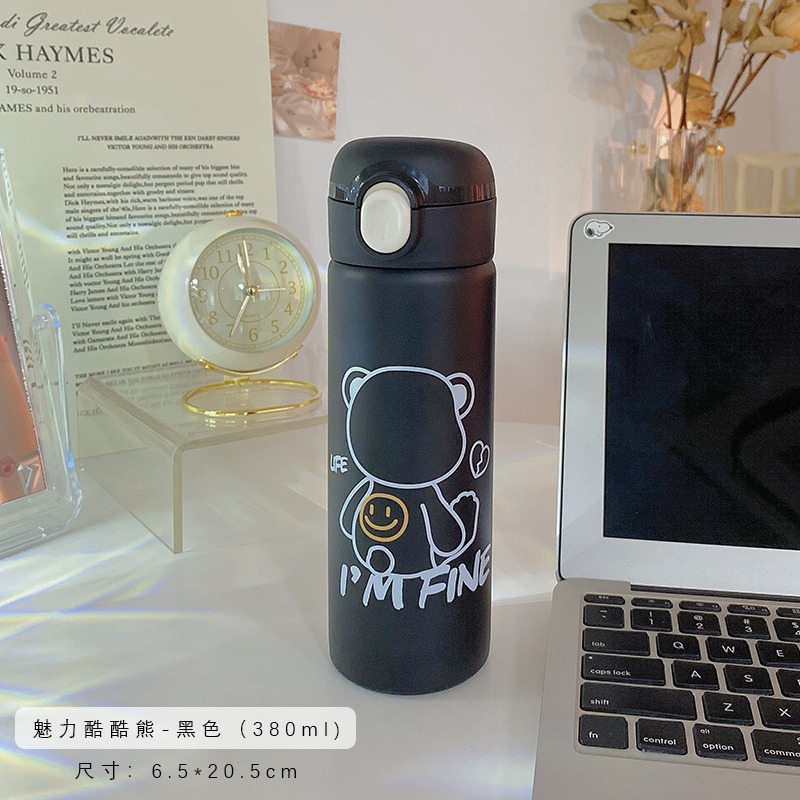 日式可愛保溫杯女士高顏值大容量水杯ins學生不銹鋼杯子便攜小巧-細節圖6