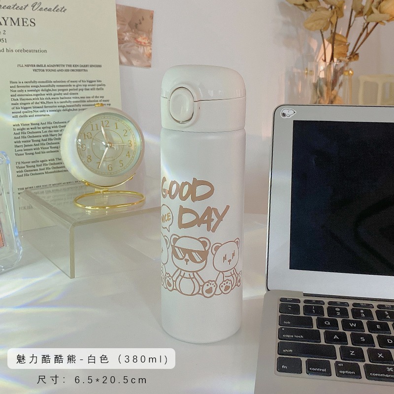 日式可愛保溫杯女士高顏值大容量水杯ins學生不銹鋼杯子便攜小巧-細節圖8