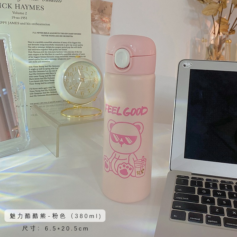 日式可愛保溫杯女士高顏值大容量水杯ins學生不銹鋼杯子便攜小巧-細節圖9