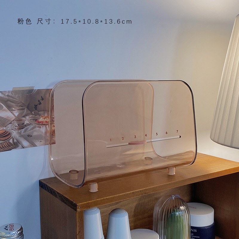 ins記憶面膜收納盒桌面透明化妝品置物架學生宿舍護膚品收納神器-細節圖7