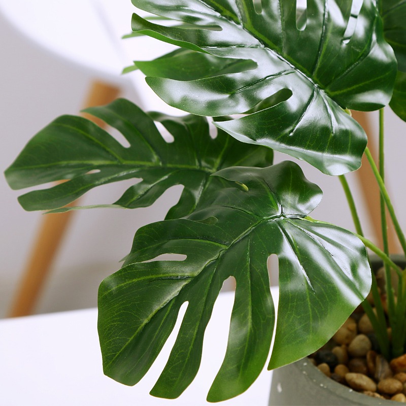 北歐仿真植物盆栽綠植客廳擺件ins風臥室內裝飾品龜背葉假草盆景-細節圖3