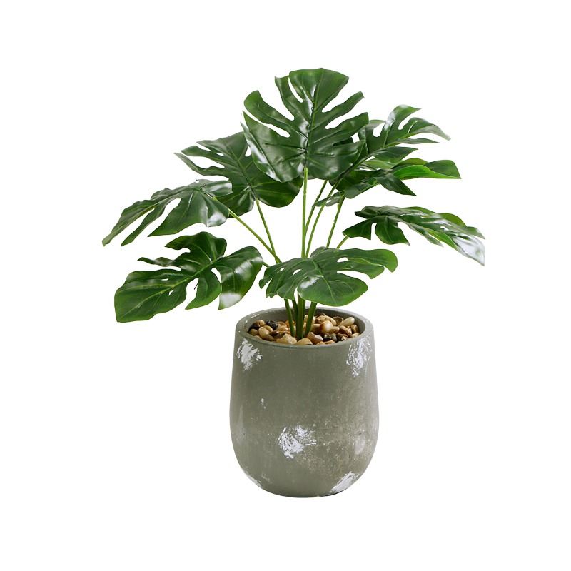 北歐仿真植物盆栽綠植客廳擺件ins風臥室內裝飾品龜背葉假草盆景-細節圖4