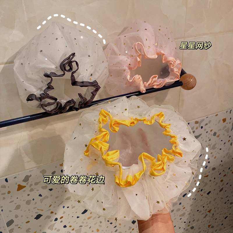 可愛雙層加厚浴帽女防水洗澡頭套家用高級發帽發膜專用成人沐浴帽-細節圖3