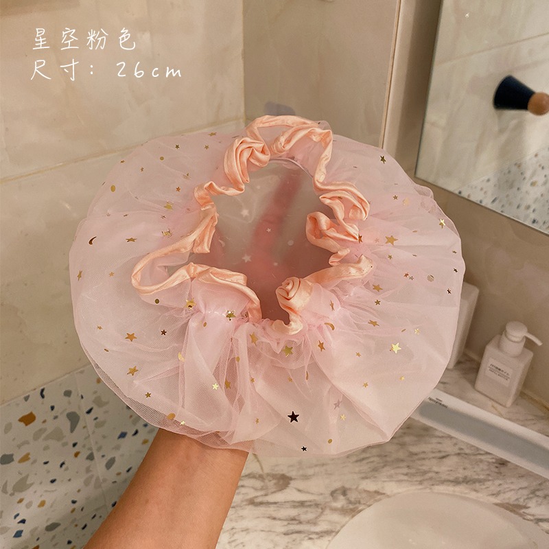 可愛雙層加厚浴帽女防水洗澡頭套家用高級發帽發膜專用成人沐浴帽-細節圖5