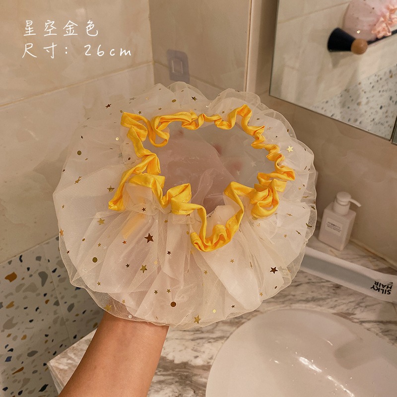 可愛雙層加厚浴帽女防水洗澡頭套家用高級發帽發膜專用成人沐浴帽-細節圖7