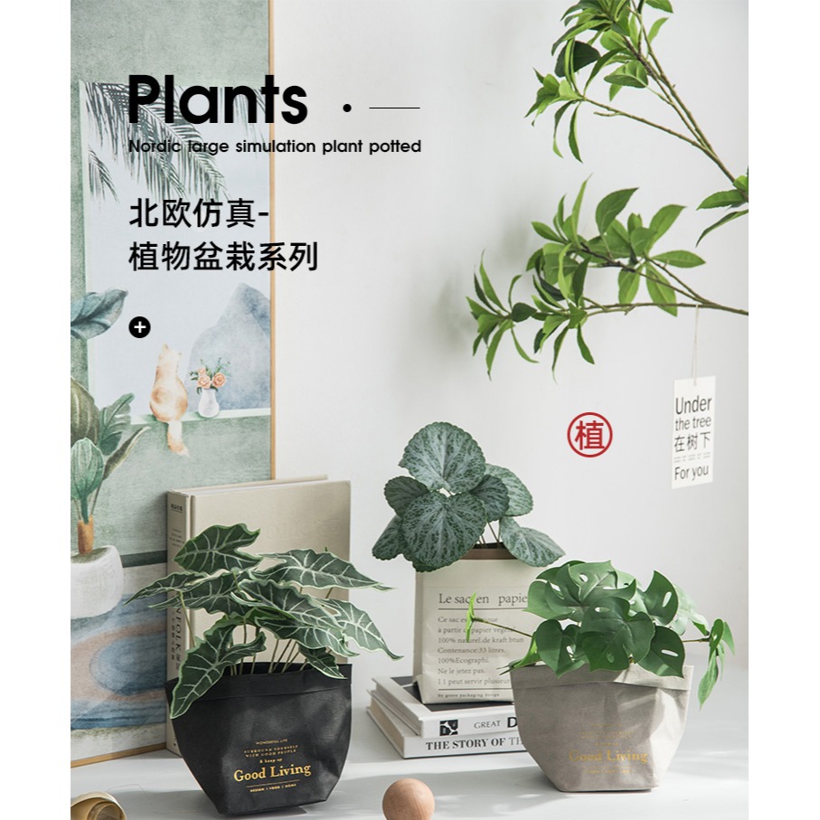北歐ins創意仿真花綠植物盆栽客廳臥室假花卉盆景桌面擺件裝飾品-細節圖5