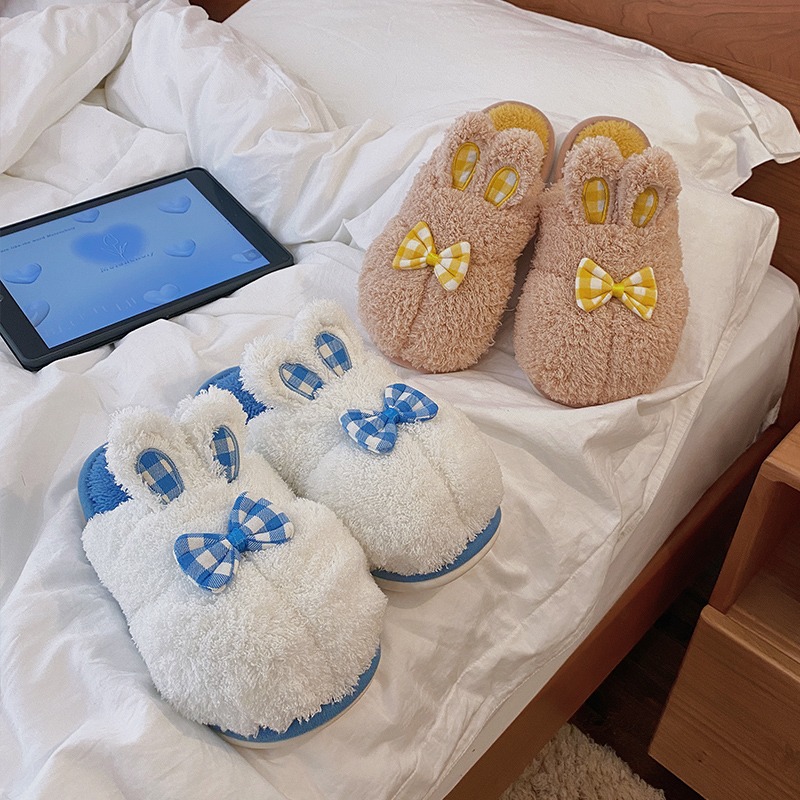 可愛卡通棉拖鞋女冬天厚底居家室內保暖年新款秋冬季毛絨棉拖-細節圖5