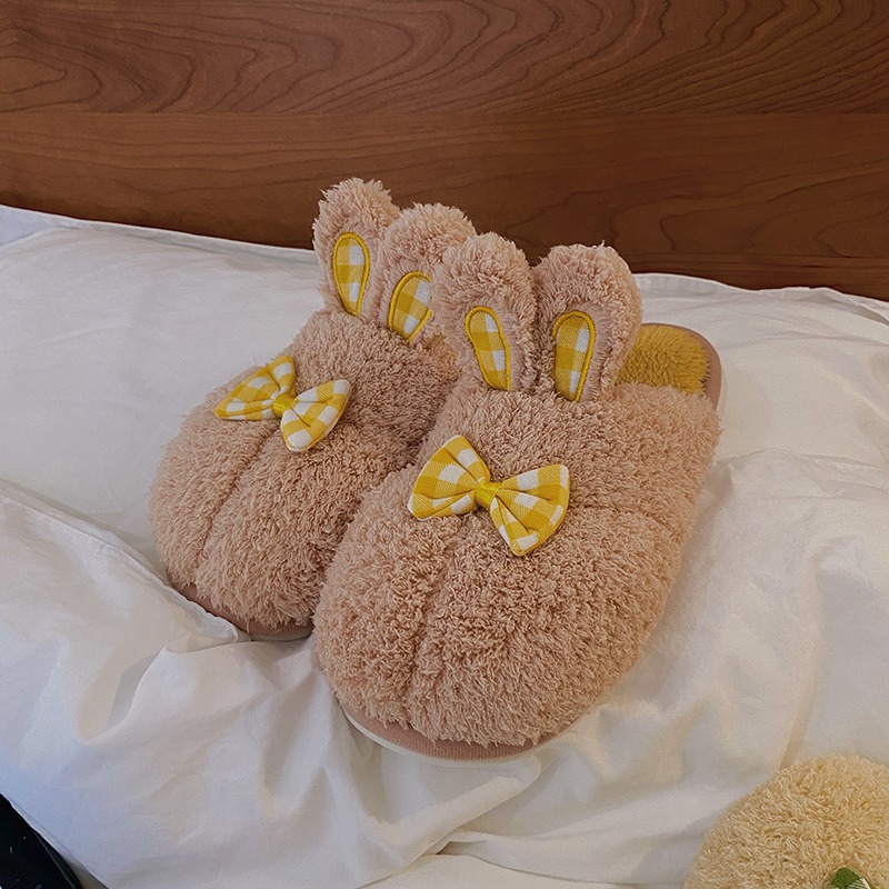 可愛卡通棉拖鞋女冬天厚底居家室內保暖年新款秋冬季毛絨棉拖-細節圖7