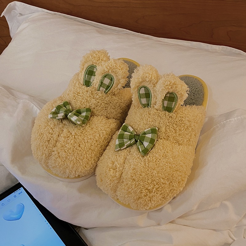 可愛卡通棉拖鞋女冬天厚底居家室內保暖年新款秋冬季毛絨棉拖-細節圖9