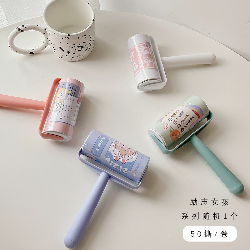 粘塵紙粘毛器滾筒滾刷替換紙去毛刷卷紙可撕式頭發衣服黏粘毛神器-細節圖7