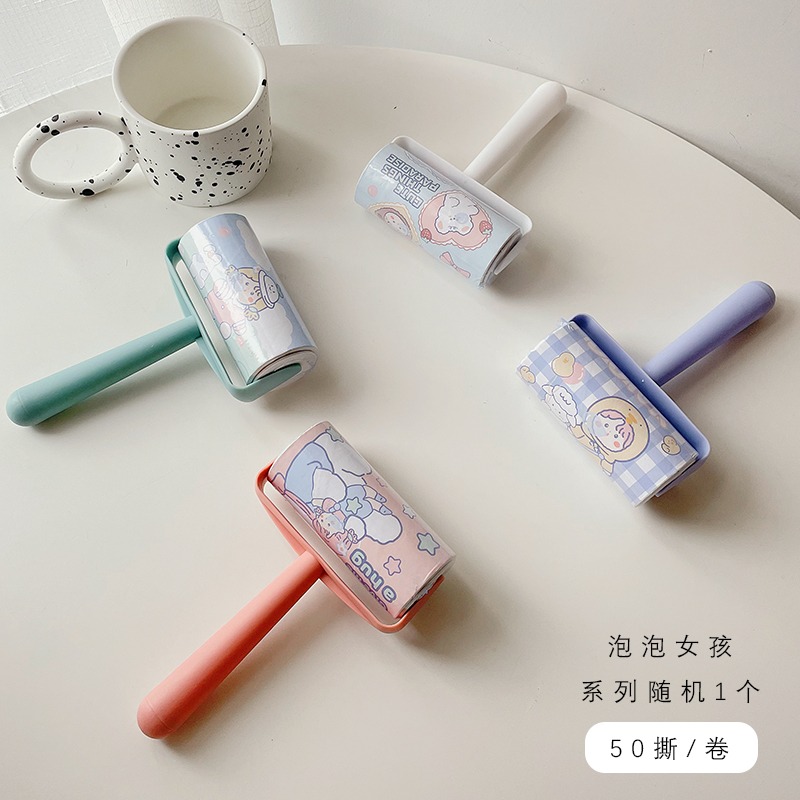 粘塵紙粘毛器滾筒滾刷替換紙去毛刷卷紙可撕式頭發衣服黏粘毛神器-細節圖8