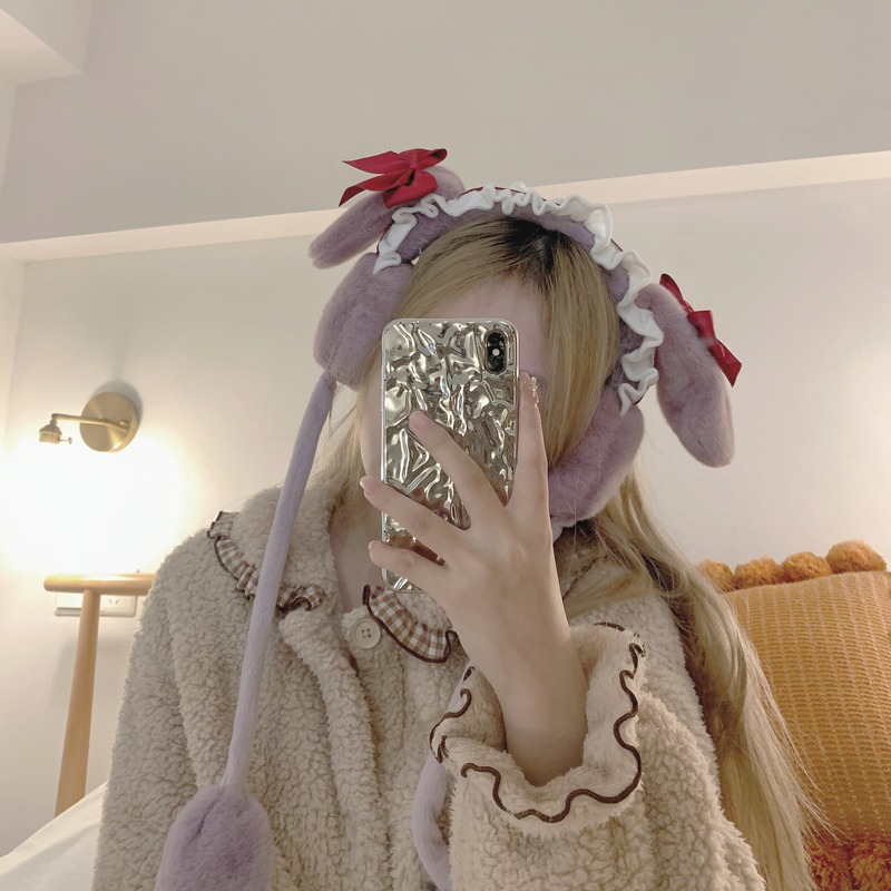 毛絨保暖耳罩女冬季防凍可愛冬天會動兔耳朵耳套耳捂耳暖耳包耳帽-細節圖9