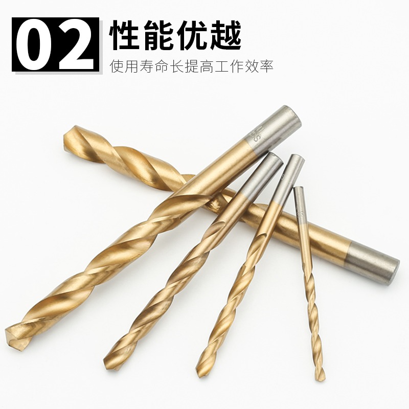 麻花鉆頭鍍鈦直柄家用高速鋼不銹鋼打孔木工電鉆轉頭麻花鉆1-14mm-細節圖3