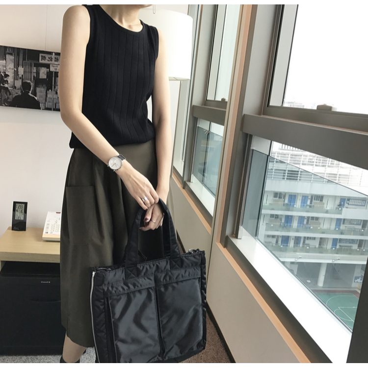 夏季韓版冰絲無袖針織背心女外穿修身常規學生吊帶內搭打底衫-細節圖3