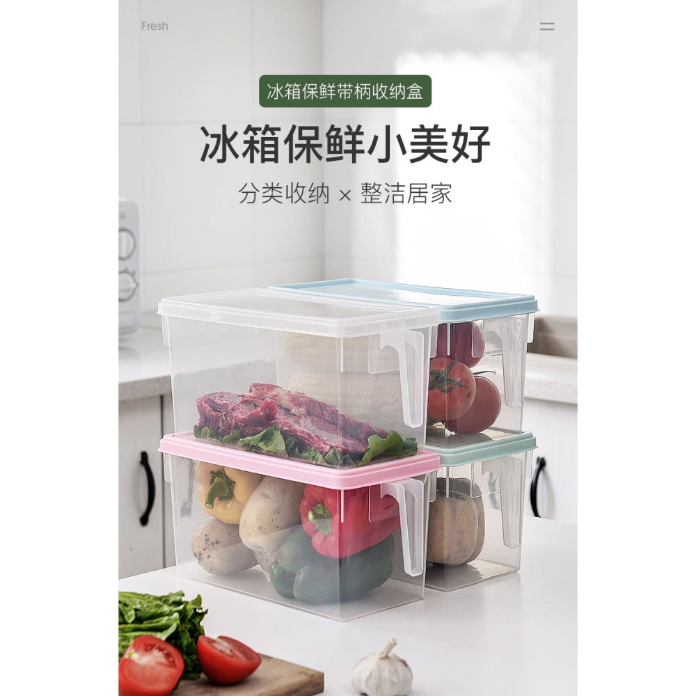 冰箱專用保鮮盒抽屜式密封帶蓋雞蛋盒廚房食品冷凍蔬菜水果收納盒-細節圖5