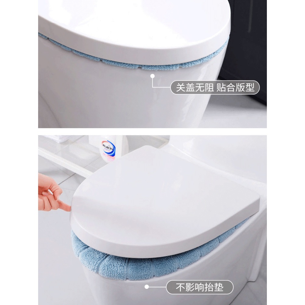 馬桶坐墊家用冬季加厚毛絨馬桶墊子坐便套四季通用加絨坐便套圈墊-細節圖2