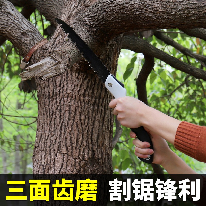 手鋸折疊鋸子戶外園林鋸木伐木據快速手工鋼鋸家用手持鋸木頭神器-細節圖5