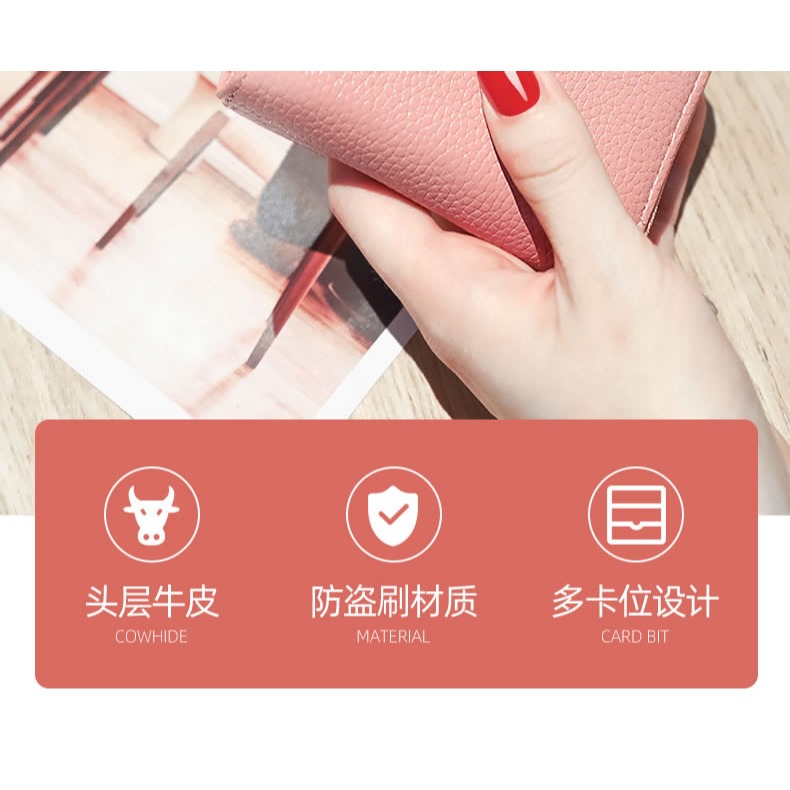 真皮卡包女小巧大容量多卡位防盜刷超薄卡夾男駕照零錢包一體卡套-細節圖6