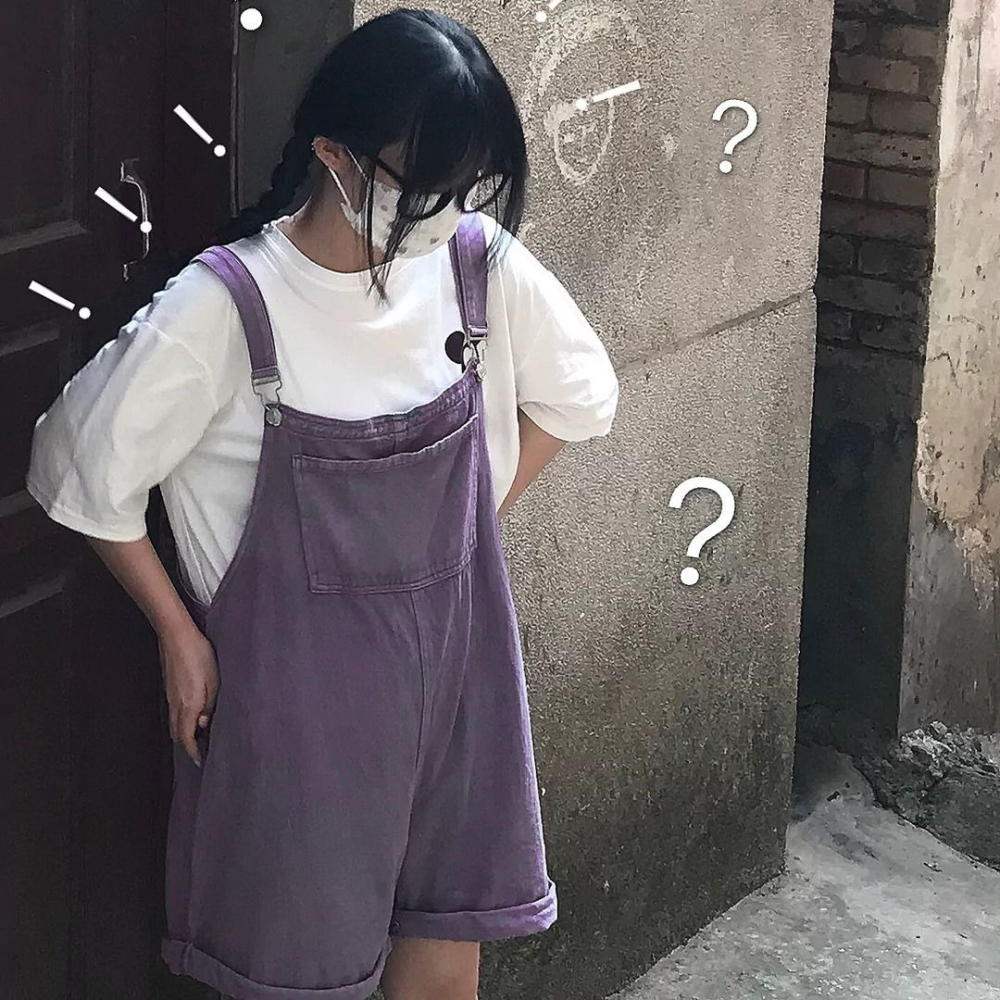 牛仔背帶短褲女夏季新款韓版ins俏皮少女學生寬松闊腿連體五分褲-細節圖3