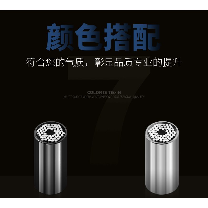 萬能套筒電動萬用套筒扳手電鉆套筒頭快速棘輪多功能可調魔術套筒-細節圖9