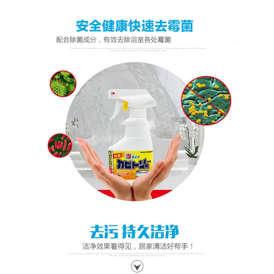 進口黴菌清除劑墻壁去潮青苔去除劑去黴斑墻體發黴除黴劑噴劑-細節圖9