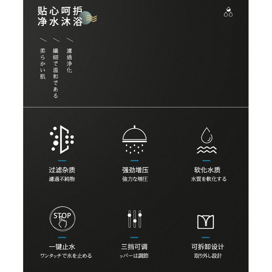 浴室凈水過濾花灑噴頭家用淋浴洗澡增壓手持熱水器沐浴蓮蓬頭-細節圖10
