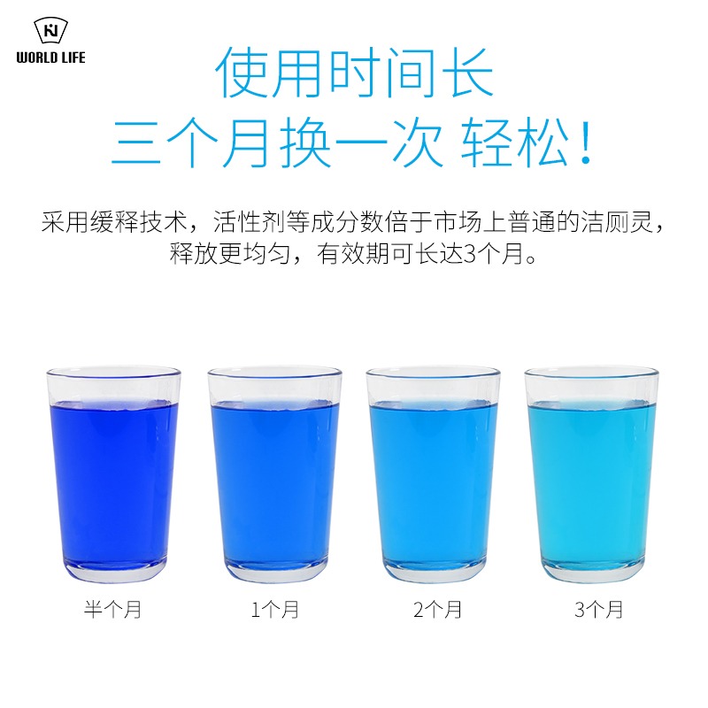 藍泡泡馬桶清潔劑尿垢潔廁靈廁所除臭劑清香型潔廁寶藍泡瓶-細節圖4