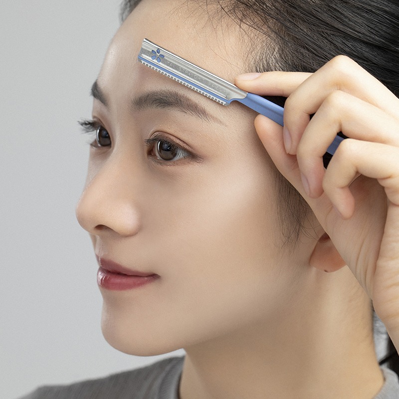 進口KAI貝印修眉刀剃眉毛刀女用新手初學者修眉神器刮眉刀片-細節圖2