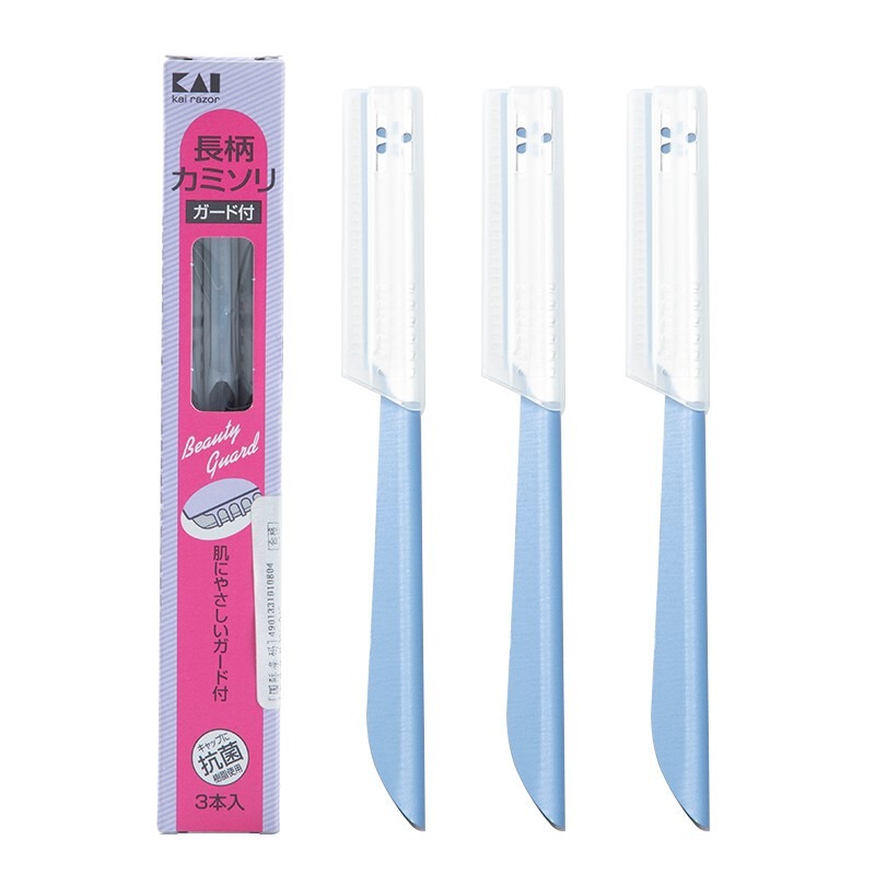 進口KAI貝印修眉刀剃眉毛刀女用新手初學者修眉神器刮眉刀片-細節圖6