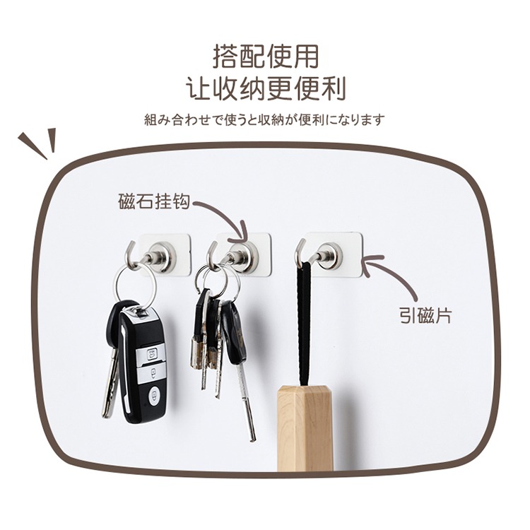 sp磁鐵掛鉤免打孔金屬掛鉤強力冰箱吸附廚房吸鐵石掛鉤2個裝-細節圖10