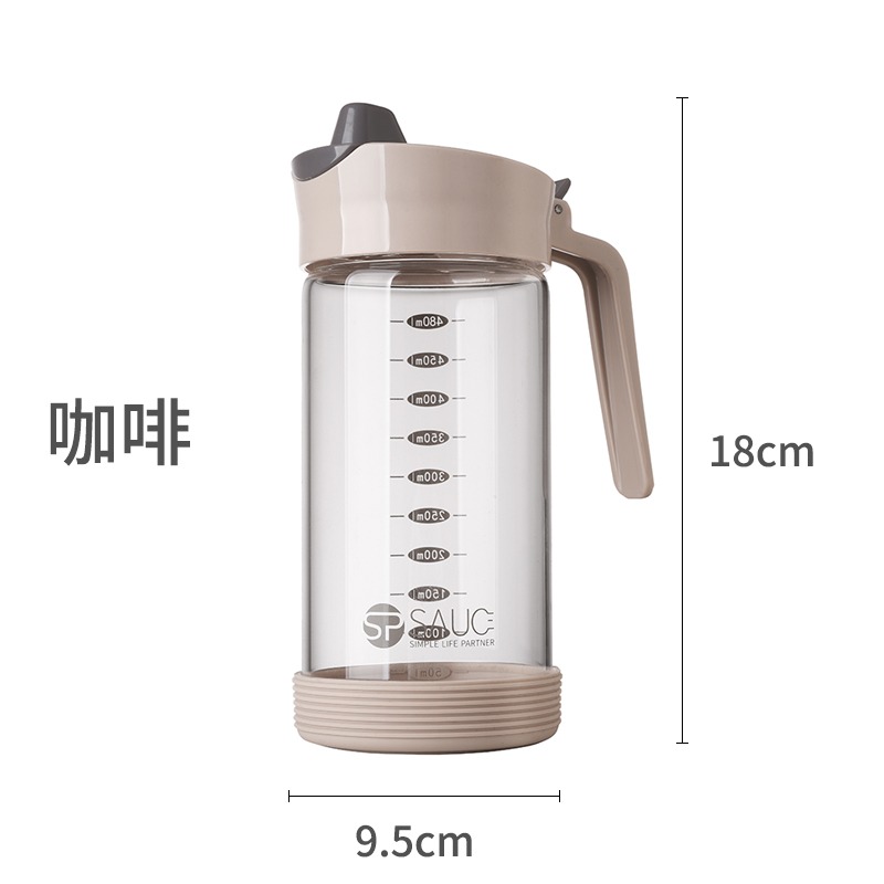 廚房玻璃油壺防漏油帶刻度大號裝油瓶家用醋壺創意醬油瓶醋瓶-細節圖8