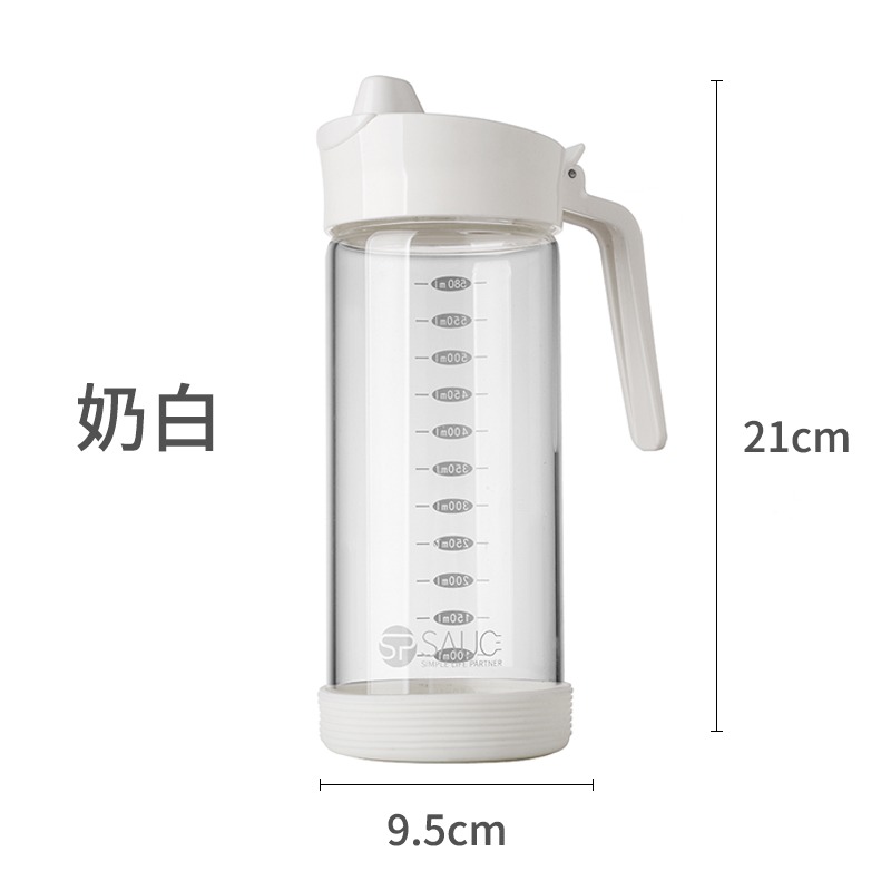廚房玻璃油壺防漏油帶刻度大號裝油瓶家用醋壺創意醬油瓶醋瓶-細節圖10