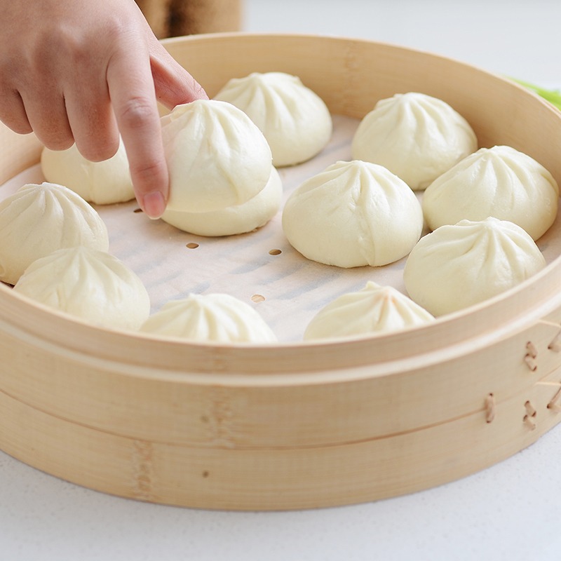 蒸包子的紙饅頭墊不粘家用一次性墊紙蒸籠布屜布蒸饃圓形籠布-細節圖2