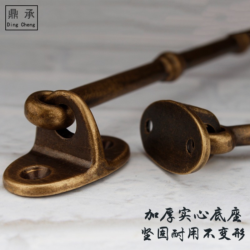 老式中式仿古純銅實心風鉤窗鉤復古竹節鉤門扣窗勾門窗防風鉤別墅-細節圖2