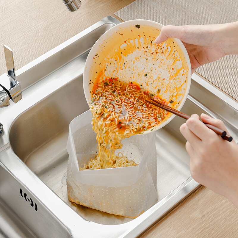 家用廚房自立式垃圾袋水池過濾網剩菜渣一次性水槽瀝水袋加厚-細節圖2