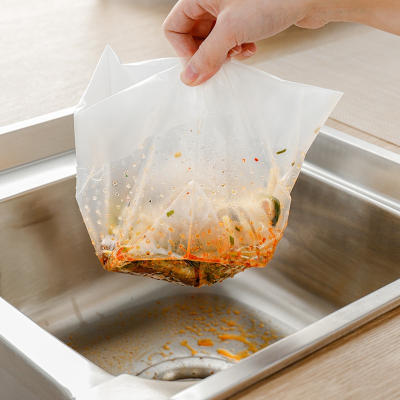 家用廚房自立式垃圾袋水池過濾網剩菜渣一次性水槽瀝水袋加厚-細節圖3