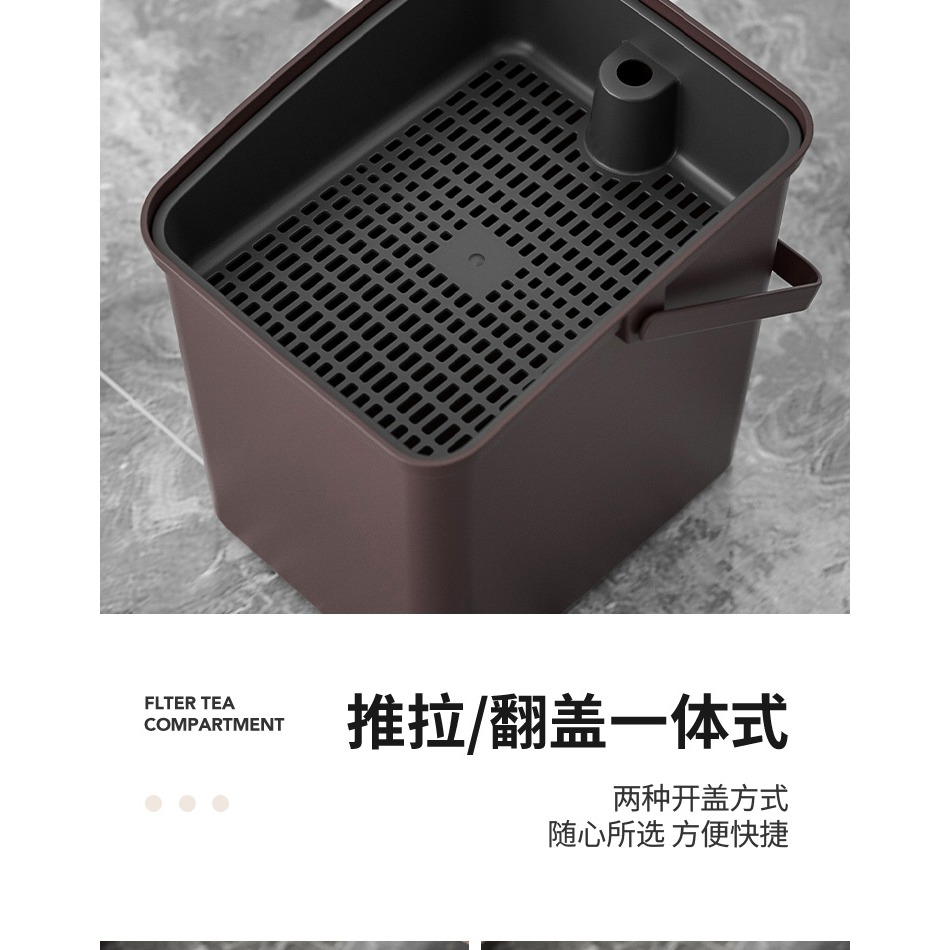 茶水桶茶桶茶渣桶茶水分離垃圾桶辦公室茶具配件茶臺廢水桶接水桶-細節圖9