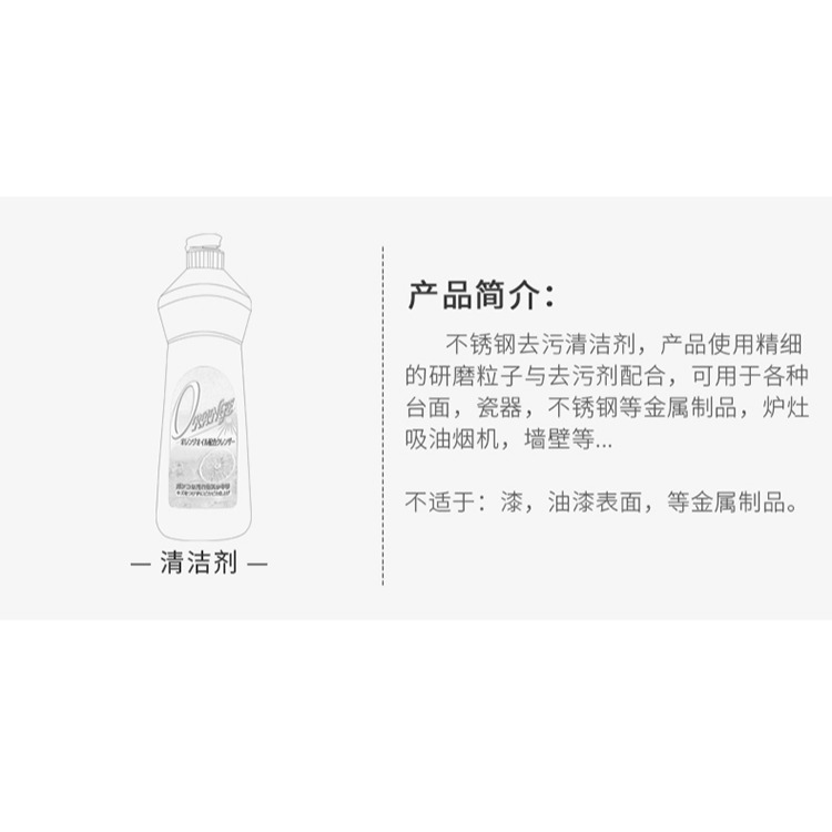 進口洗鍋底黑垢去除強力廚房油垢除鍋銹劑清洗不銹鋼清潔去污-細節圖8