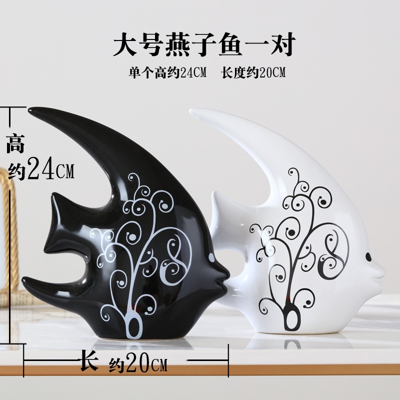 陶瓷家居客廳創意擺件現代簡約房間電視酒櫃桌面新中式工藝裝飾品-細節圖6