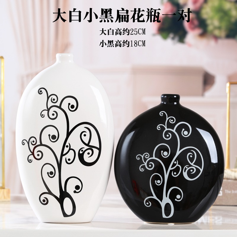 花瓶擺件陶瓷創意家居擺設現代簡約工藝品房間客廳玄關酒櫃裝飾品-細節圖5